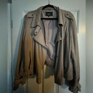 Taupe suede jacket